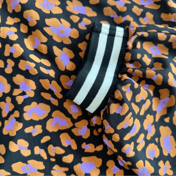 Plus Size Leopard Print Long Sleeve Dress - Picture 3 of 5